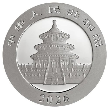 30 Gramm Silber China Panda 2026 Goldmünze China Mint 30 Gramm | Glänzend Vorsorgen