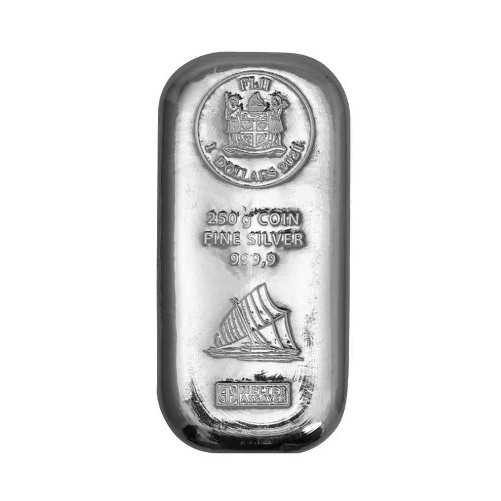 250g Silbermünzbarren Fiji Islands gegossen - Argor Heraeus