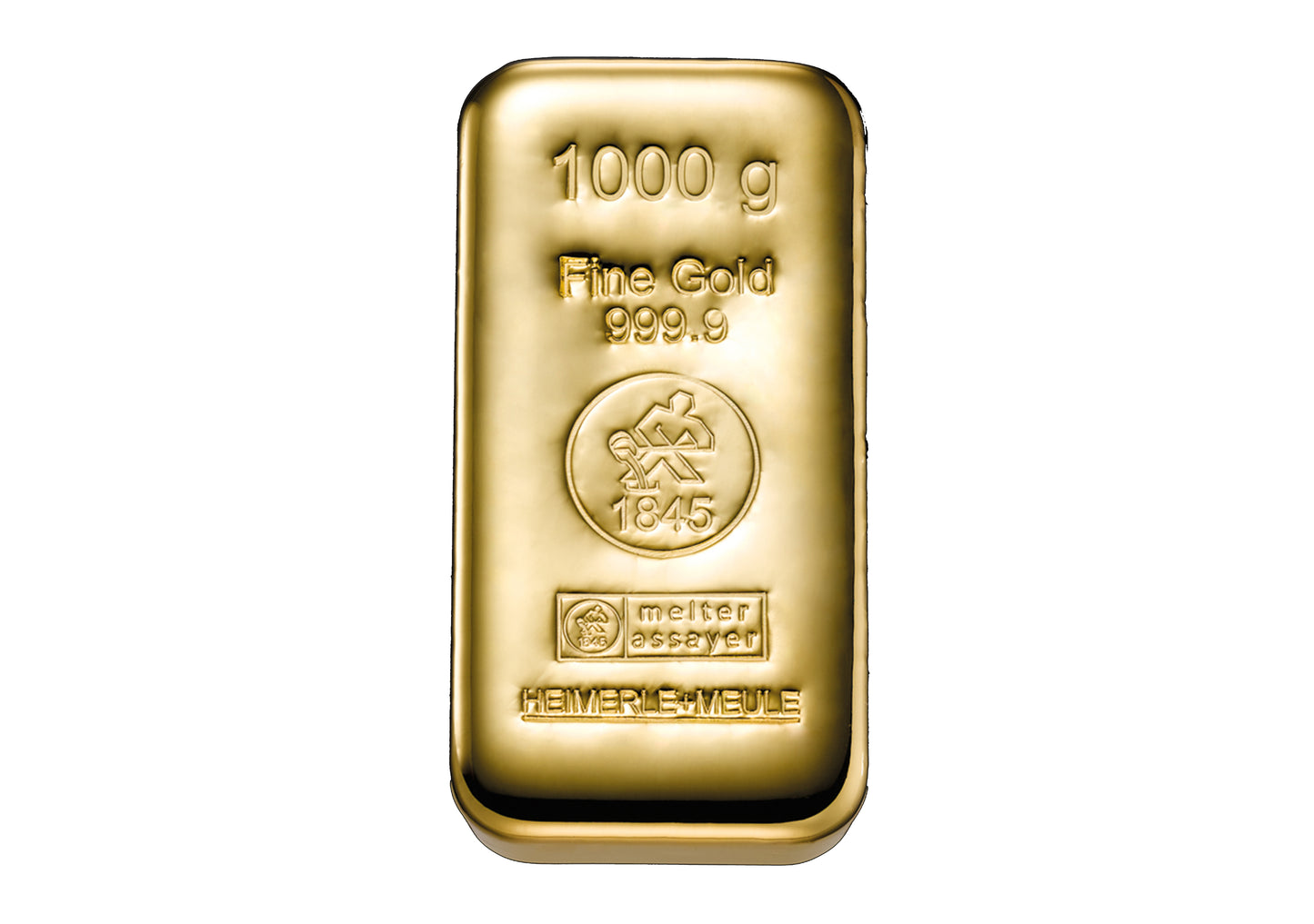 1 Kilo Gold Gussbarren Heimerle+Meule