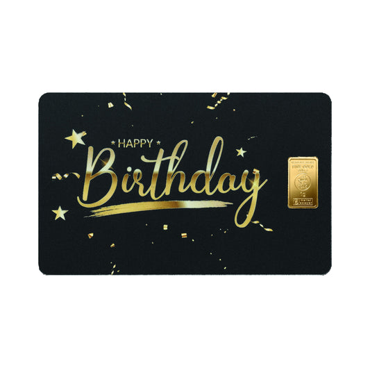 FineCard 1 Gramm Gold - „Happy Birthday“