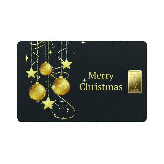 FineCard 1 Gramm Gold - „Merry Christmas“