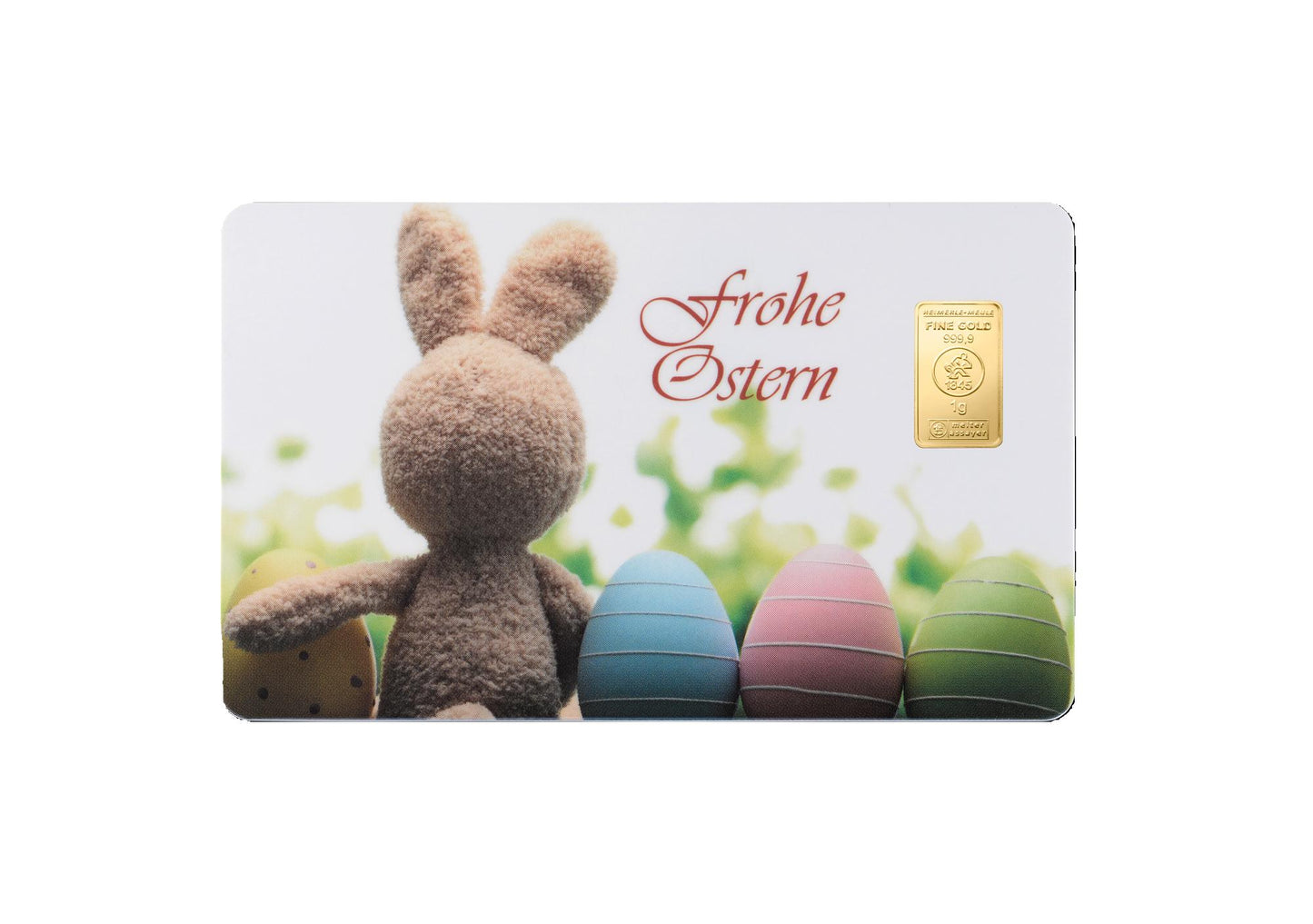 FineCard 1 Gramm Gold - „Frohe Ostern“