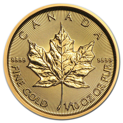1/10 Unze Gold Maple Leaf diverse Jahrgänge