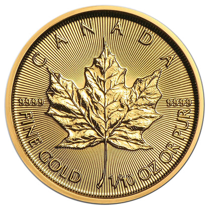 1/10 Unze Gold Maple Leaf diverse Jahrgänge