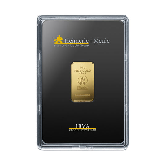 10g Gold Prägebarren Heimerle+Meule