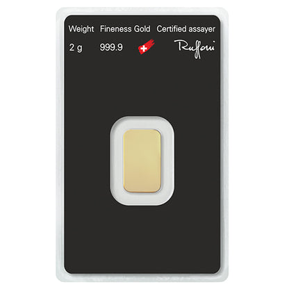 Goldbarren Argor Heraeus 2 Gramm - Prägebarren