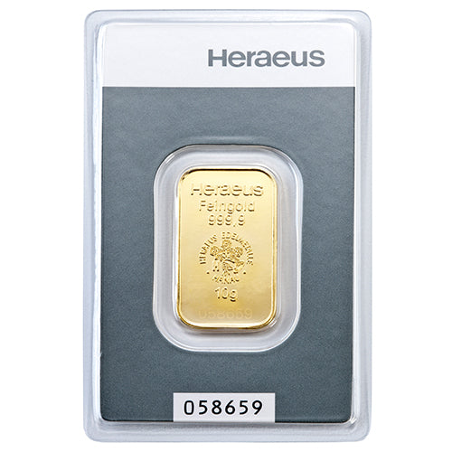 10g Gold Prägebarren Heraeus