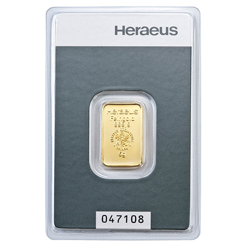 5g Gold Prägebarren Heraeus