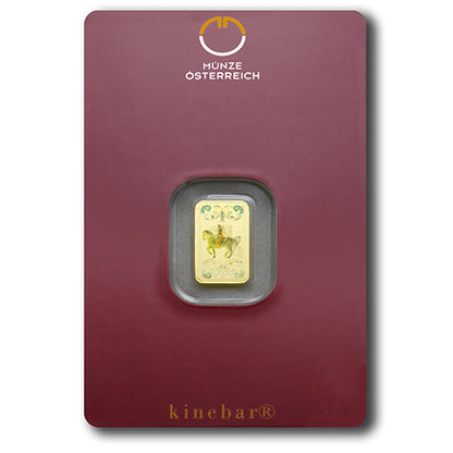1g Gold Kinebarren Münze Österreich