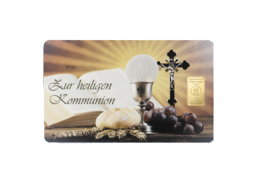 FineCard 1 Gramm Gold - „Zur heiligen Kommunion“