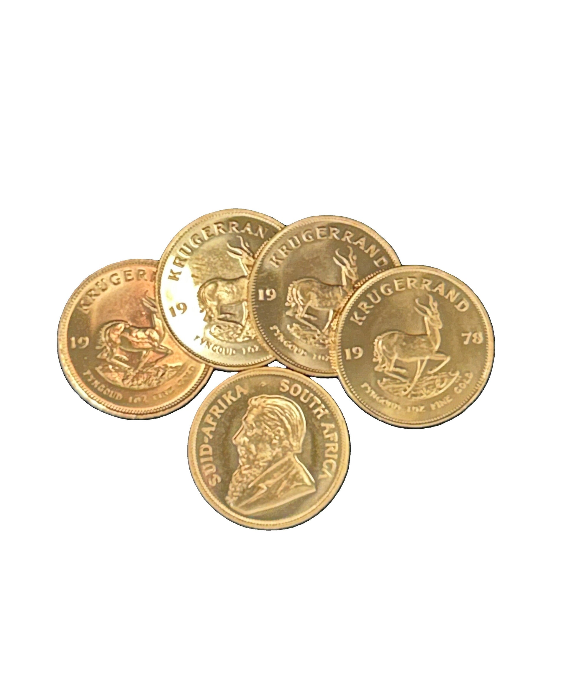 Hot Deal! Bundle 5 x 1 Unze Gold Krügerrand - diverse Jahrgänge Goldmünze Rand Refinery 5 x 1 Unze | Glänzend Vorsorgen