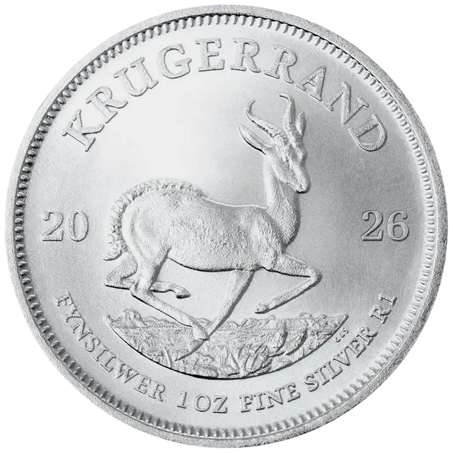 1 Unze Silber Krügerrand 2026 Silbermünze Rand Refinery 1 Unze | Glänzend Vorsorgen