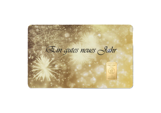 FineCard 1 Gramm Gold - „Ein gutes neues Jahr“