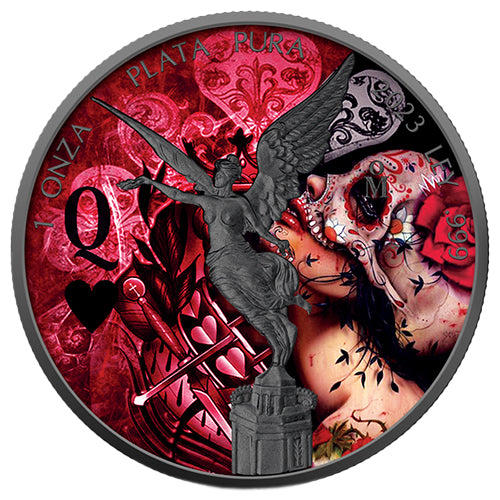 Sammlermünze Silber Libertad - Die Königin - 1 Unze - Serie Golden Noir 2023
