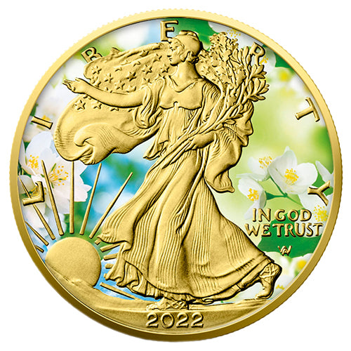 Sammlermünze Silber Eagle - Frühling - 1 Unze - 2022