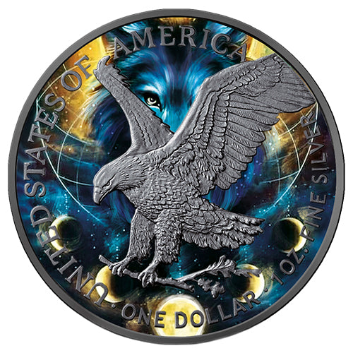 Sammlermünze Silber Eagle - Der Wolf - 1 Unze - 2021
