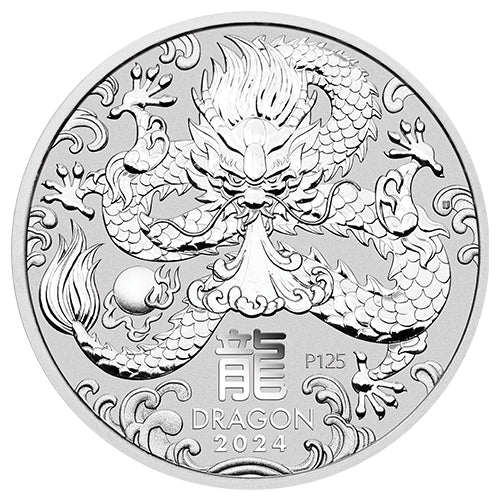 Silbermünzen Lunar Serie III - Drache 2024 - 1 Unze - differenzbesteuert