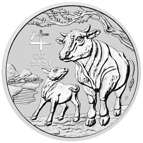 Silbermünze Lunar III - Ochse - 1 Kilo - 2021