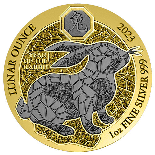 1 Unze Silber Schwarzer Hase 2023
