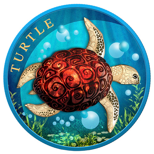 Sammlermünze Silber Schildkröte - Hawksbill Sea Turtle - 1 Unze - 2022