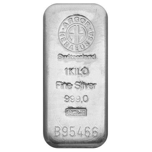 Silberbarren Argor Heraeus 1 Kilo - Gussbarren