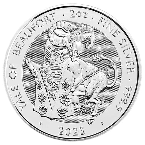 2 Unzen Silber Royal Tudor Beasts Yale of Beaufort 2023