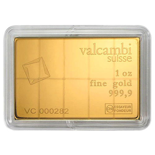 10x1/10 Unze Gold Tafelbarren Valcambi