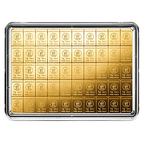 50x1g Gold Tafelbarren Heimerle+Meule