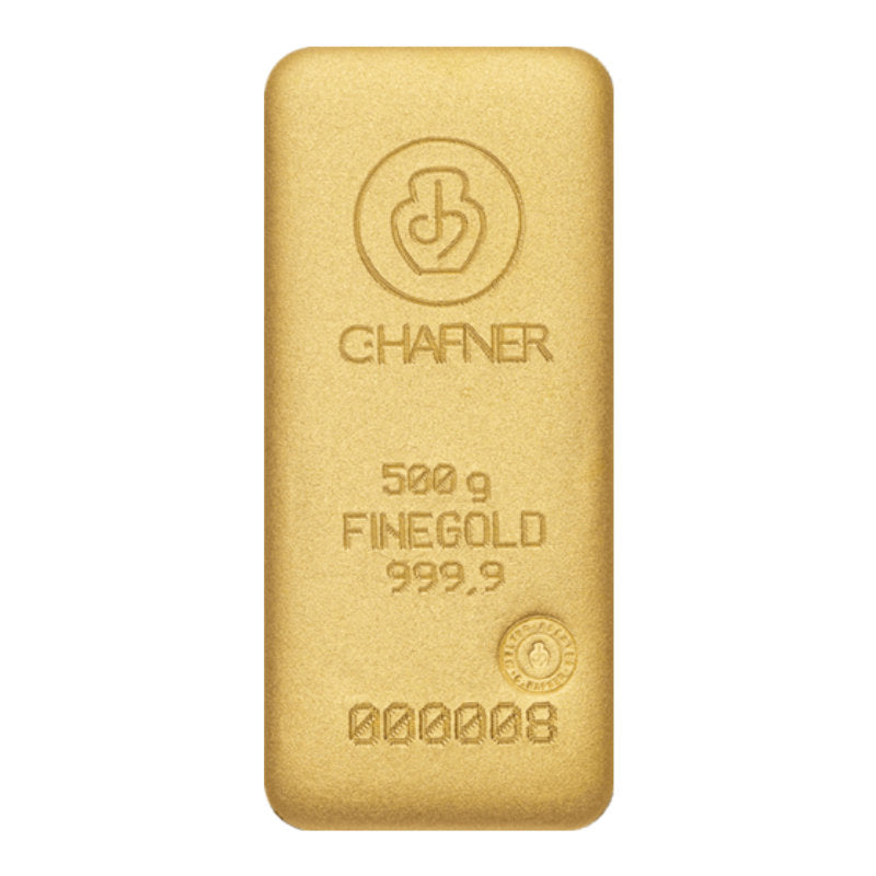 500g Gold Gussbarren C. Hafner