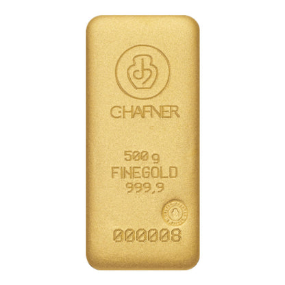 500g Gold Gussbarren C. Hafner