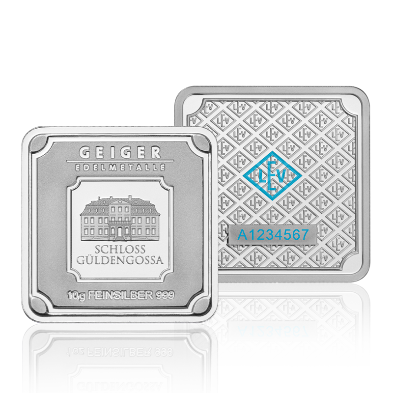 30 x 10g Silberbarren Geiger original in Tube