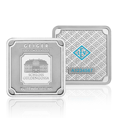 30 x 10g Silberbarren Geiger original in Tube