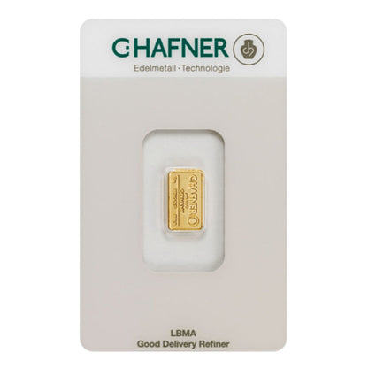 1g Gold Prägebarren C. Hafner