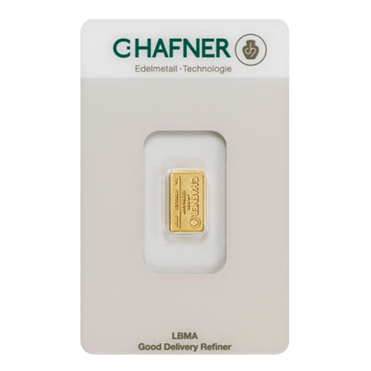 Goldbarren C. Hafner - 1 Gramm - Prägebarren