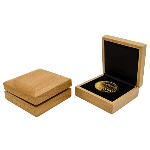 Geschenkbox aus Holz (Eiche) für Münzen