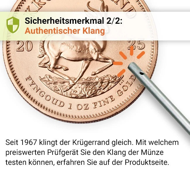 1/4 Unze Gold Krügerrand 2026 Goldmünze Rand Refinery 1/4 Unze | Glänzend Vorsorgen