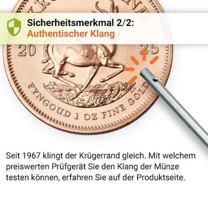 1/4 Unze Gold Krügerrand 2026 Goldmünze Rand Refinery 1/4 Unze | Glänzend Vorsorgen