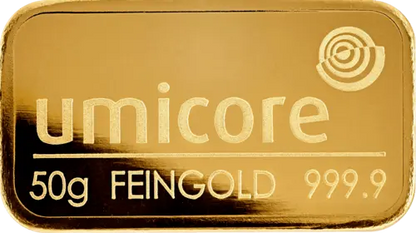 50g Gold Gussbarren Umicore