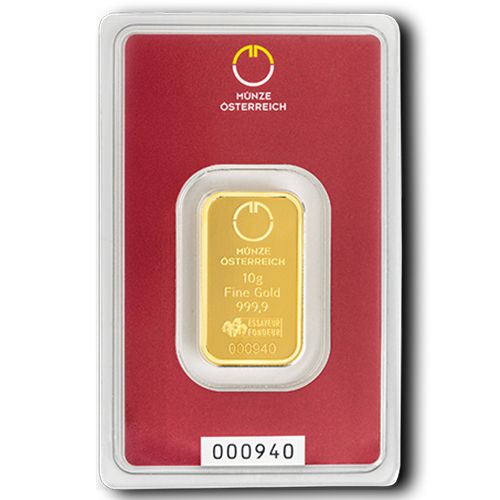 10g Gold Prägebarren Münze Österreich Goldbarren Münze Österreich 10 Gramm | Glänzend Vorsorgen
