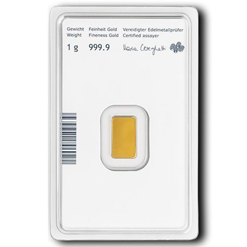 1g Gold Prägebarren Münze Österreich Goldbarren Münze Österreich 1 Gramm | Glänzend Vorsorgen