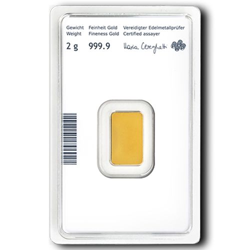2g Gold Prägebarren Münze Österreich Goldbarren Münze Österreich 2 Gramm | Glänzend Vorsorgen
