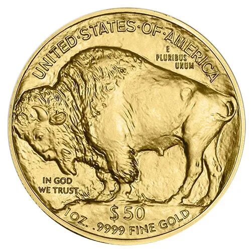 Motivseite 1 Unze Gold American Buffalo 2025, Feingehalt 999,9/1000, United States Mint