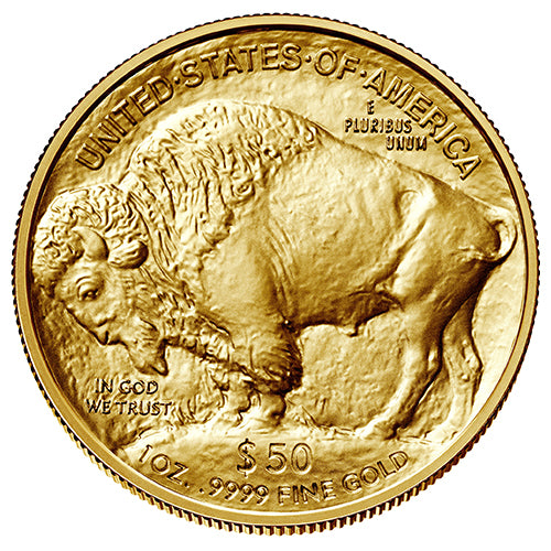 Motivseite 1 Unze Gold American Buffalo diverse Jahrgänge, Feingehalt 999,9/1000, United States Mint