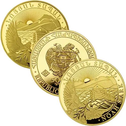 Darstellung Motivseite 1 Unze Gold Arche Noah diverse Jahrgänge, Feingehalt 999,9/1000, Leipziger Edelmetallverarbeitung