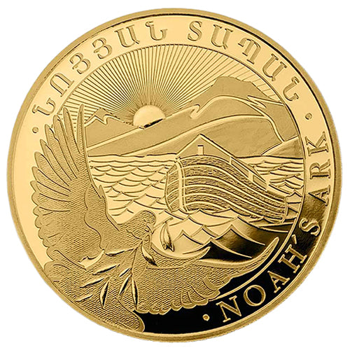 Motivseite 1 Unze Gold Arche Noah diverse Jahrgänge, Feingehalt 999,9/1000, Leipziger Edelmetallverarbeitung