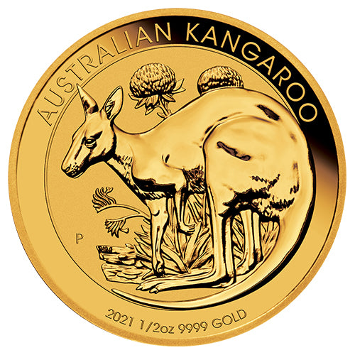Motivseite 1/2 Unze Gold Australian Kangaroo diverse Jahrgänge, Feingold, Perth Mint