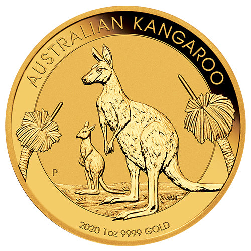 Motivseite 1 Unze Gold Australian Kangaroo diverse Jahrgänge, Feingold, Perth Mint