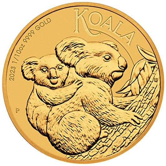 Motivseite 1/10 Unze Gold Koala 2023, Feingold 999,9/1000, Feingold, Perth Mint