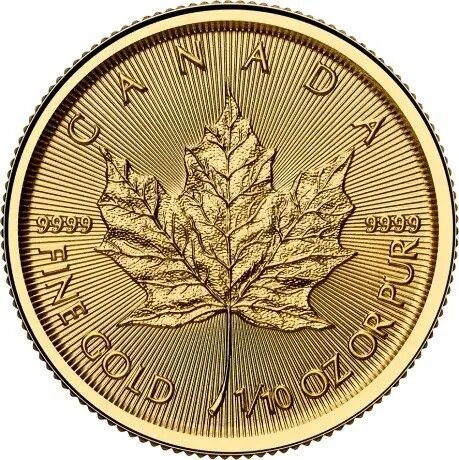 Motivseite 1/10 Unze Gold Maple Leaf 2025, Feingehalt 999,9/1000, Feingold, Royal Canadian Mint
