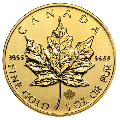 Motivseite 1 Unze Gold Maple Leaf, diverse Jahrgänge, 1 Unze Feingold, Royal Canadian Mint